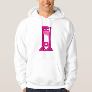 Cute Kawaii Pink Guillotine Men's White Hoodie