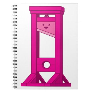 Cute Kawaii Pink Guillotine Spiral Notebook