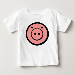 Cute Kawaii Pink Piggy Pig Vector Art Baby T-Shirt