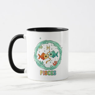 Cute Kawaii Pisces Zodiac Sign Mug