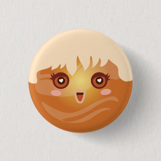 Cute Kawaii Planet Venus Character 3 Cm Round Badge
