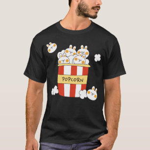 Cute Kawaii Popcorn Cinema Rabbit Bunny Pop Films T-Shirt