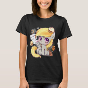 Cute kawaii postman pony with letters and cupcakes T-Shirt
