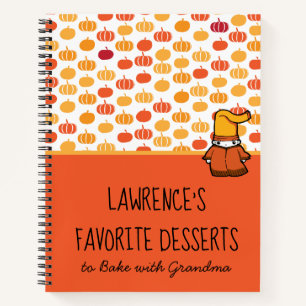 Cute Kawaii Pumpkin Kids Halloween Treats Notebook