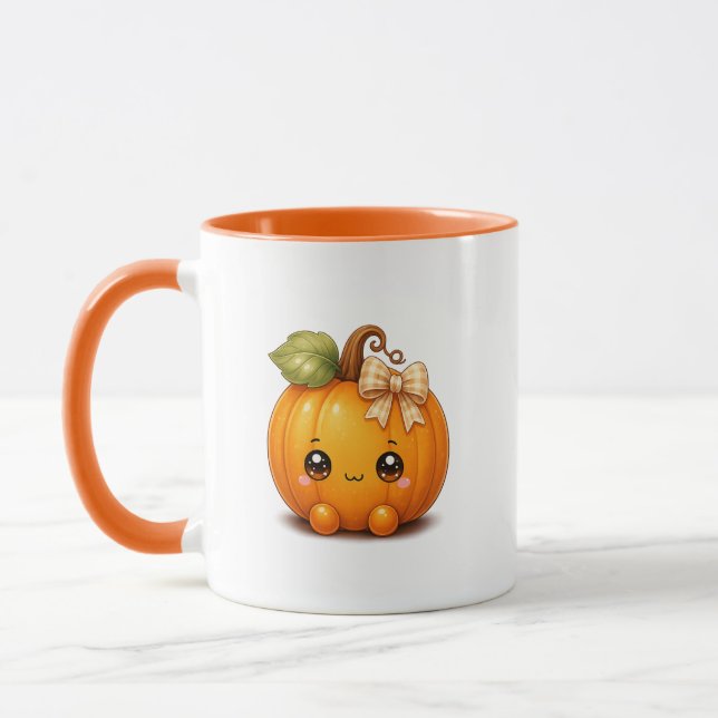 Cute Kawaii Pumpkin Mug (Left)