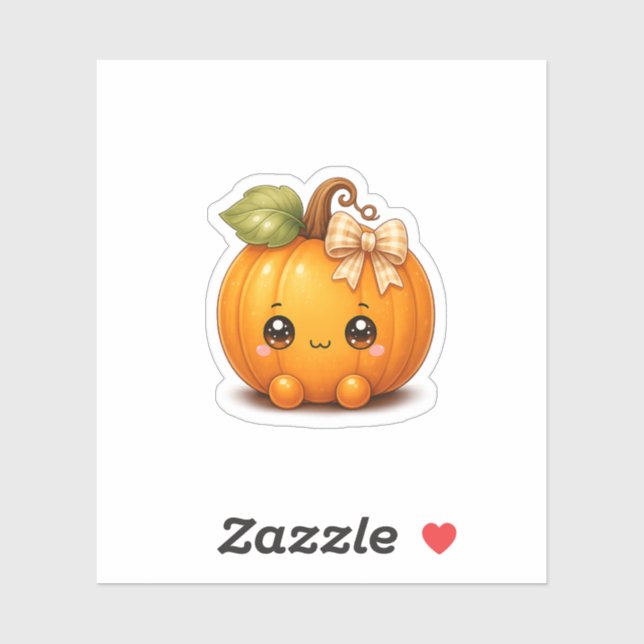 Cute Kawaii Pumpkin Sticker (Sheet)