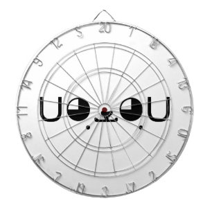 Cute Kawaii Puppy Dog Japanese Kaomoji Emoticon Dartboard