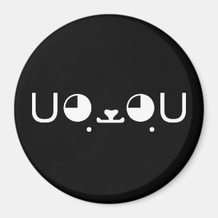 Cute Kawaii Puppy Dog Japanese Kaomoji Emoticon Magnet