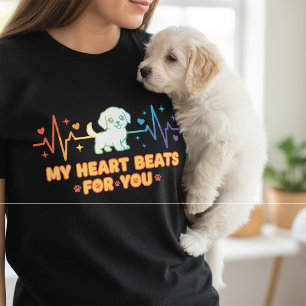 Cute Kawaii Puppy My Heart Beats For You T-Shirt