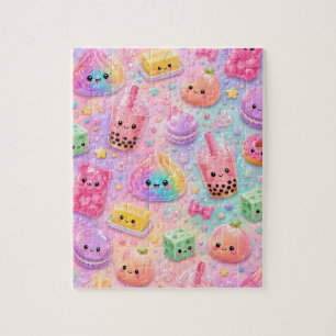 Cute Kawaii Rainbow Glitter Dumpling Squishies Jigsaw Puzzle