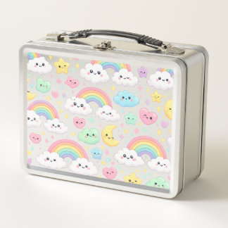 Cute Kawaii Rainbow Kids Lunch Box