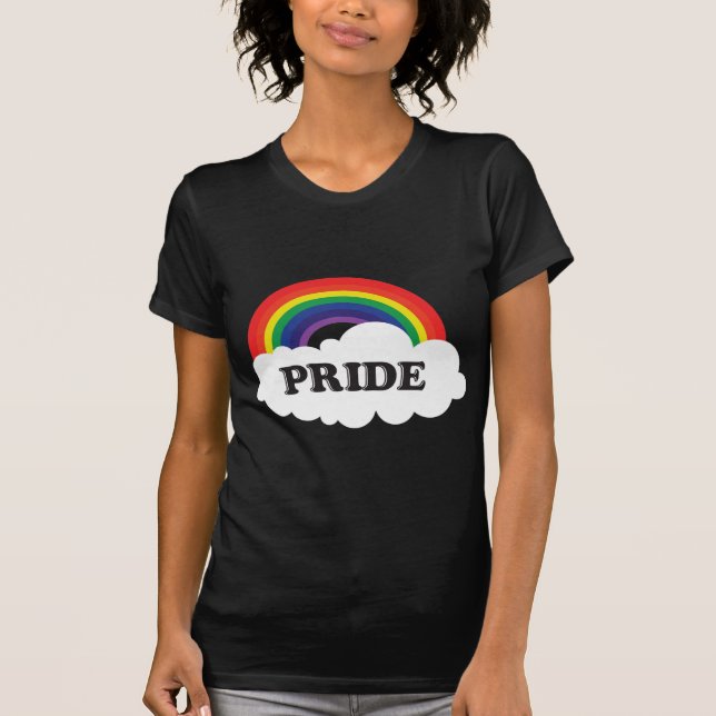 Cute Kawaii Rainbow Pride Cloud T-Shirt (Front)