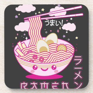 Cute Kawaii Ramen Anime Noodles Ramen Girls, Teens Coaster