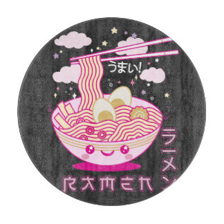 Cute Kawaii Ramen Anime Noodles Ramen Girls, Teens Cutting Board