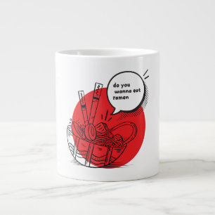 Cute Kawaii Ramen - Funny Japanese Food  Large Coffee Mug