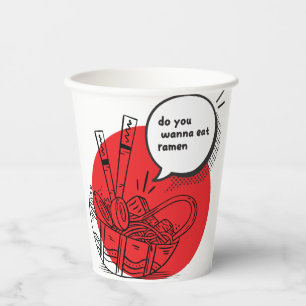 Cute Kawaii Ramen - Funny Japanese Food Paper Cups