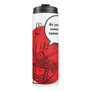 Cute Kawaii Ramen - Funny Japanese Food Thermal Tumbler