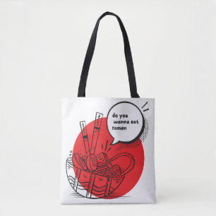 Cute Kawaii Ramen - Funny Japanese Food Tote Bag