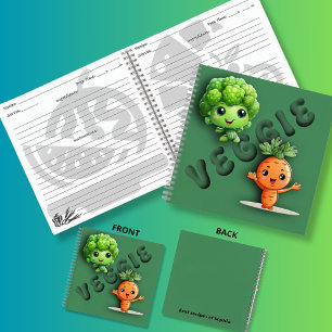 Cute Kawaii Recipes Green Notebook
