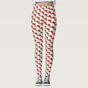 Cute Kawaii Red Cherries Summer Fruit Kids Leggings