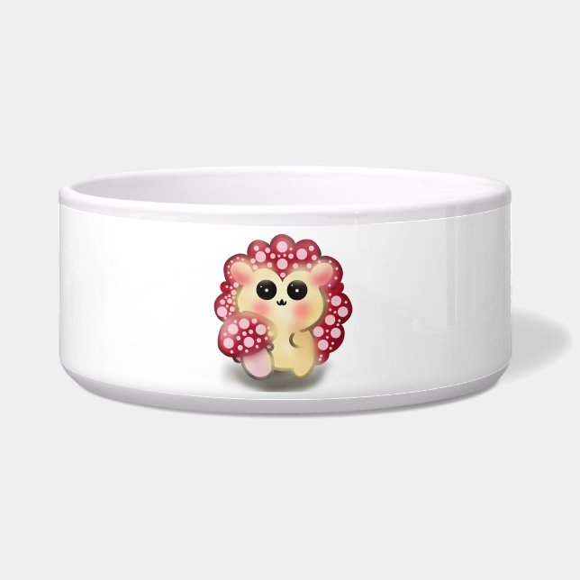 Cute Kawaii Red Mushroom Hedgehog Toadstool Art (Front)