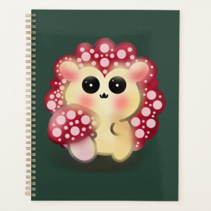 Cute Kawaii Red Mushroom Hedgehog Toadstool Art Planner