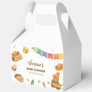 Cute Kawaii Rustic Fiesta Taco Bout A Baby Shower Favour Box