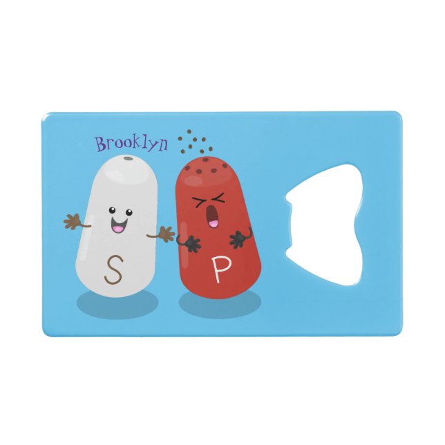 Cute kawaii salt and pepper shakers cartoon (Front (Horizontal))