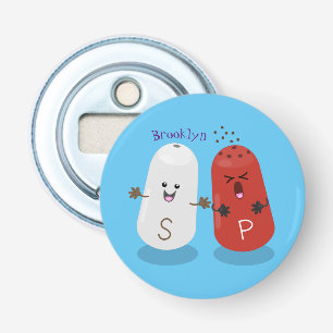 Cute kawaii salt and pepper shakers cartoon bottle opener
