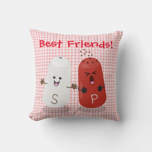 Cute kawaii salt and pepper shakers cartoon cushion