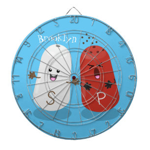 Cute kawaii salt and pepper shakers cartoon dartboard