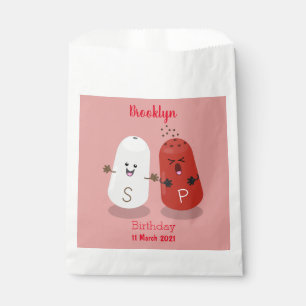 Cute kawaii salt and pepper shakers cartoon favour bag