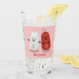 Cute kawaii salt and pepper shakers cartoon glass