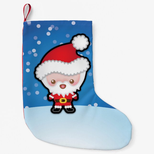 Cute Kawaii Santa Claus Christmas Present Stocking (Front)