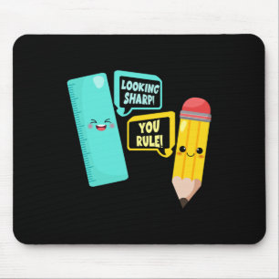 Cute Kawaii School Supplies Pun Welcome Back To Sc Mouse Pad