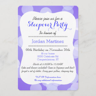 Cute Kawaii sleeping red fox sleepover party Invitation