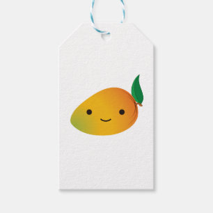 Cute Kawaii Smiling Mango Gift Tags