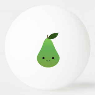 Cute kawaii Smiling Pear Ping Pong Ball