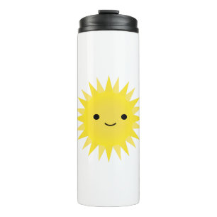 Cute Kawaii Smiling Sun Thermal Tumbler