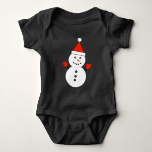 Cute Kawaii Snowman Baby Bodysuit