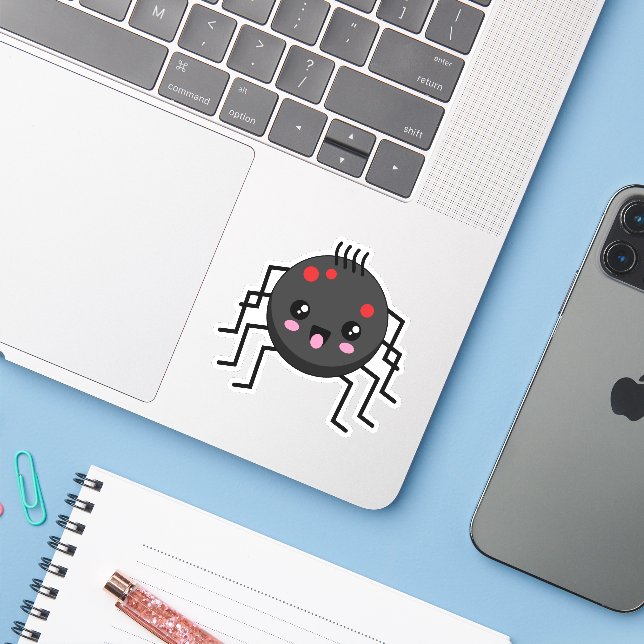 Cute Kawaii Spider (Laptop w/ iPhone)