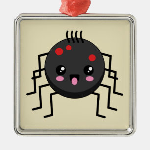 Cute Kawaii Spider Metal Ornament