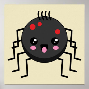 Cute Kawaii Spider Poster