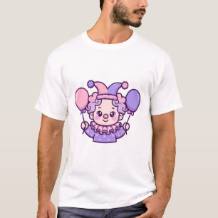 Cute Kawaii Spooky Clown Halloween Art T-Shirt