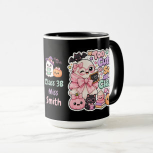 Cute Kawaii Spooky Teacher Ghost Halloween Mug