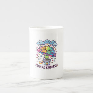 Cute Kawaii Spread Kindness Umbrella Cute Plant St Bone China Mug