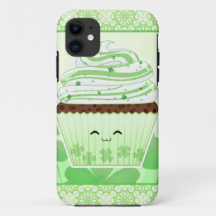 Cute kawaii St Patricks day cupcake iPhone 11 Case