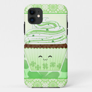 Cute kawaii St Patricks day cupcake iPhone 11 Case