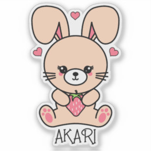 Cute Kawaii Strawberry Bunny Rabbit