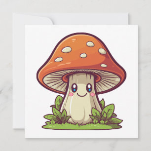 Cute kawaii style, Mushroom foraging